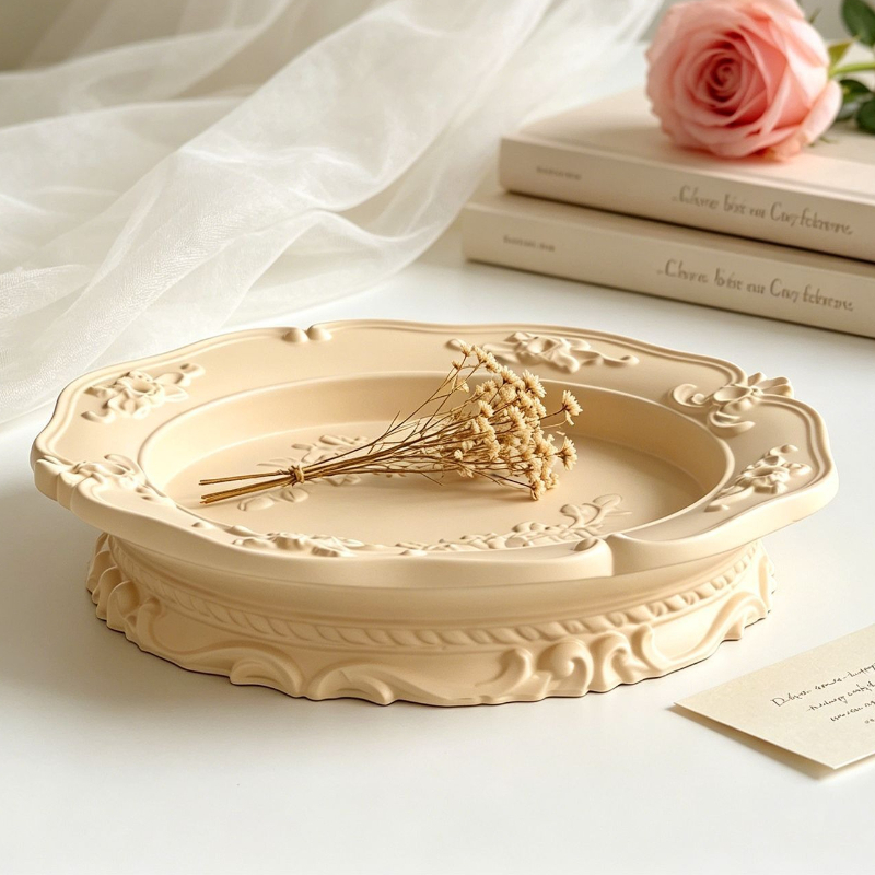 Candle Souvenir - Elegante Molde de Silicona de Encaje
