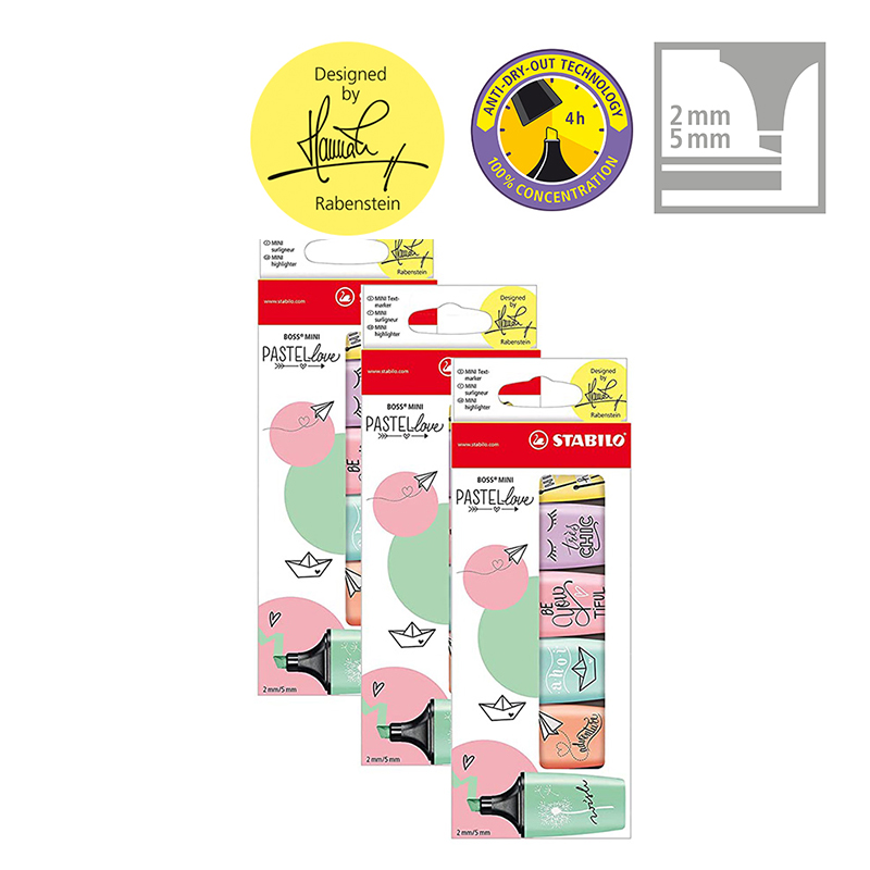 Stabilo Marker Boss - STABILO BOSS MINI Pastellove - Paquete