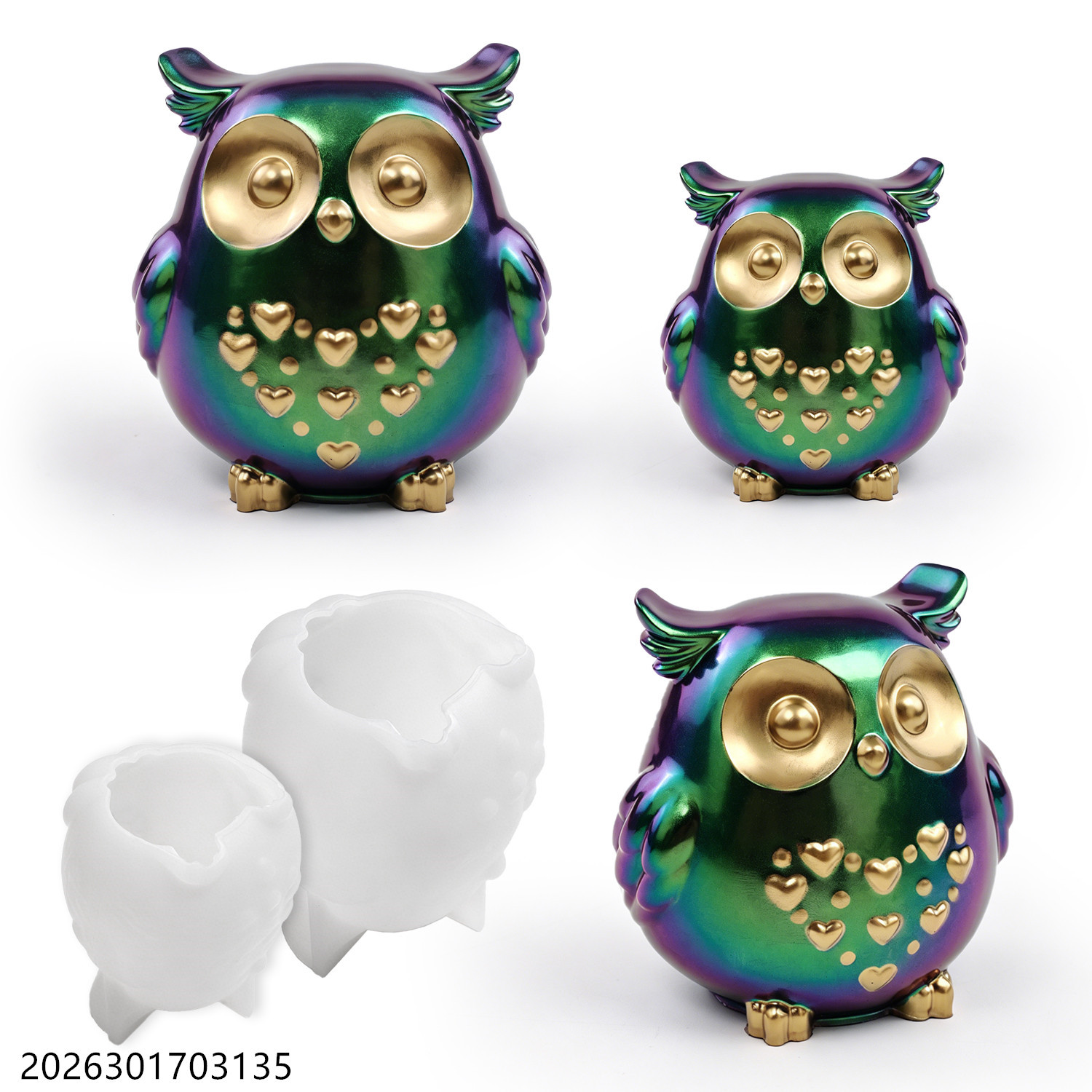 Candle Souvenir - Molde de silicona de búho 3D