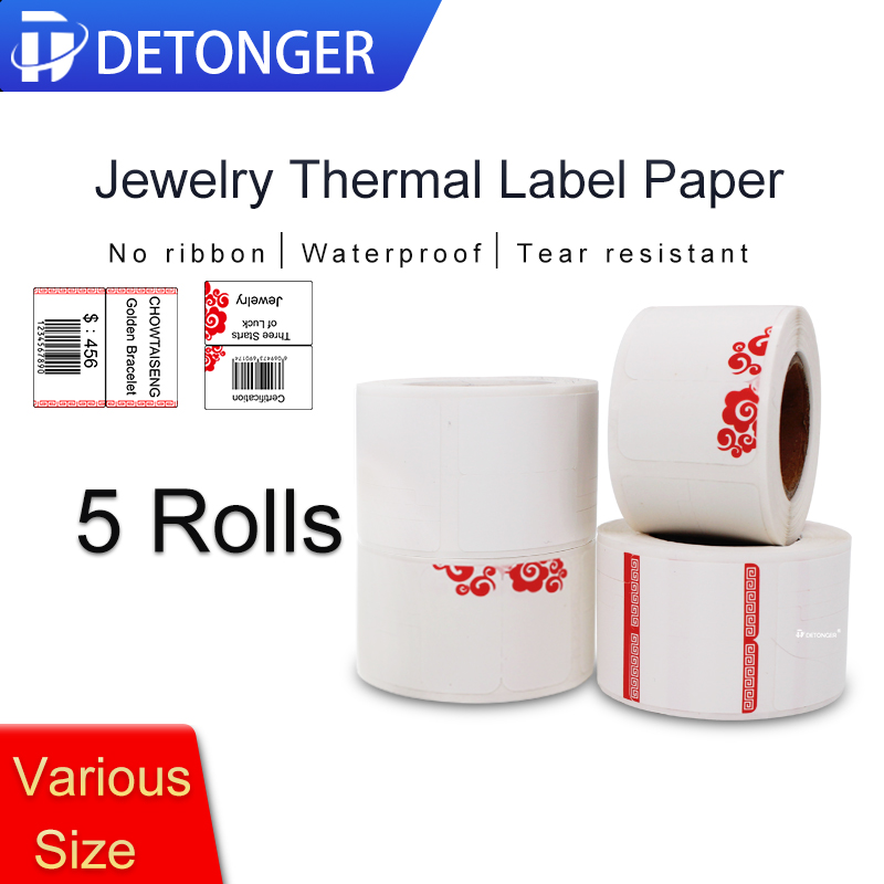 DETONGER-papel térmico para et - Sticker Label Template reseña y precio