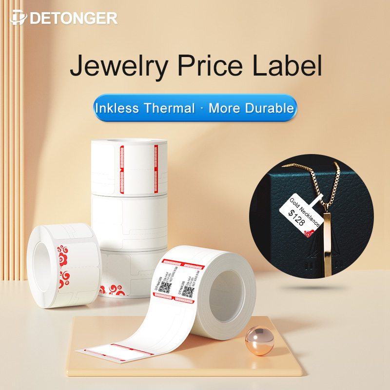 DETONGER-papel térmico para et - Sticker Label Template reseña y precio