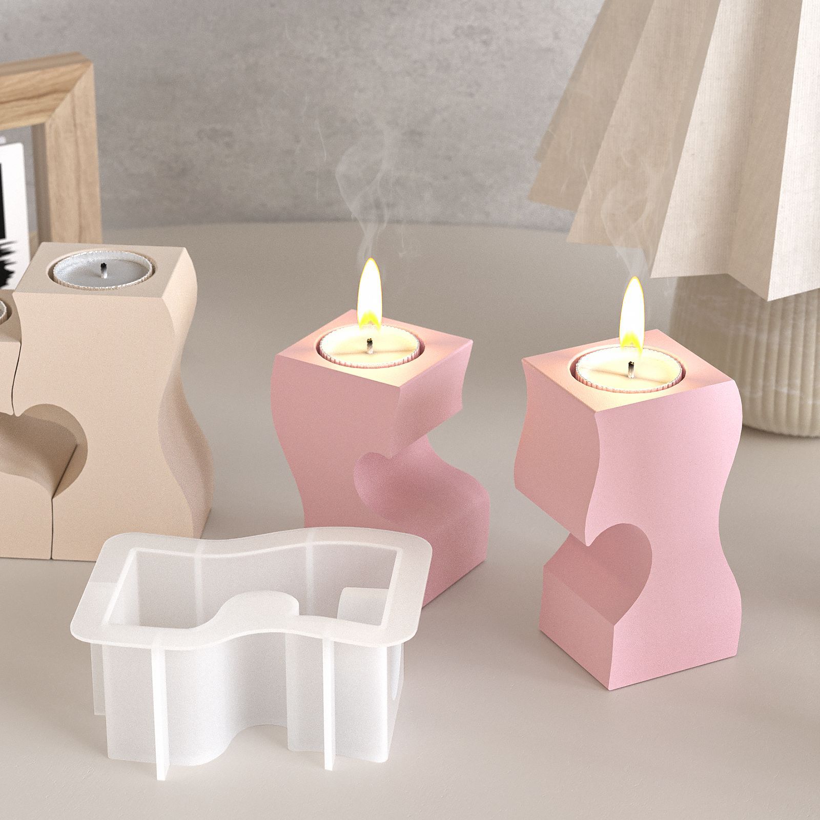 S corazón candelabro moldes de - Candle Souvenir reseña y precio